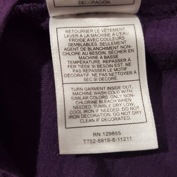 Disney Parks Women's Mickey Mouse Sequin Bling Purple Long Sleeve Top Size M - Picture 9 of 10